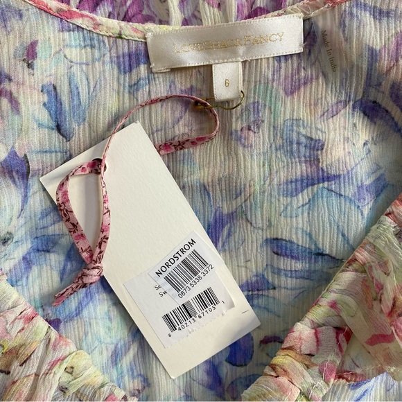 LoveShackFancy Sweet Kisses Seneca Print Fit & Flare Dress Size 6 - Picture 14 of 16